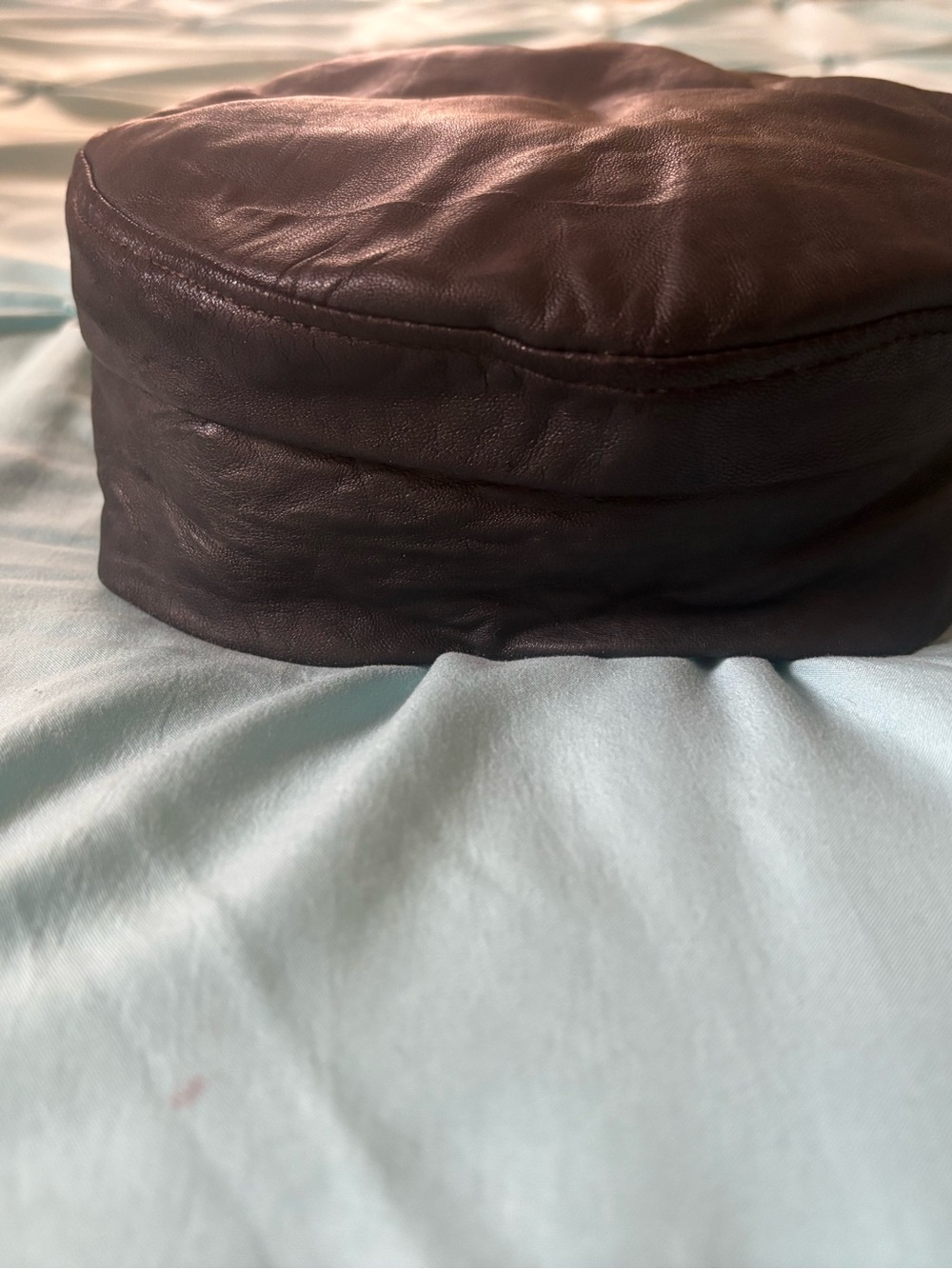 Classic Black Leather Cap